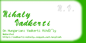 mihaly vadkerti business card